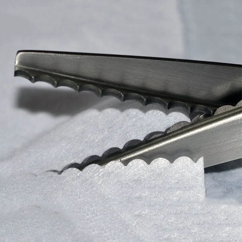 

3 5 7mm Fabric Dressmaking Scalloped Pinking Shears Scissors Fabric Tailor Cutter Scissors Clipper Professional Sewing