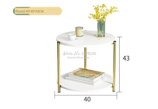 Современный журнальный столик с мраморной текстурой деревянный двухслойный