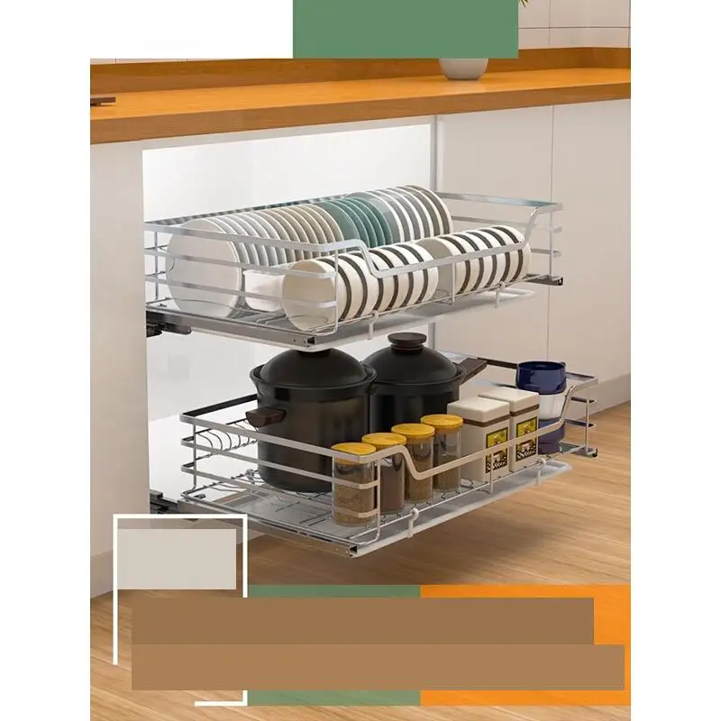 Cestas Corredera кладовая Armario Organizador Rangement кухня нержавеющая сталь Cocina Cozinha Органайзер