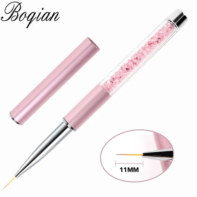 11mm BQAN УФ-Гелевая кисть, кисть для рисования, акриловая кисть для рисования ногтей, градиентные Стразы, ручка для маникюра, инструмент для дизайна ногтей - Цвет: 11mm