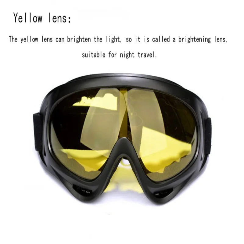 1 шт. зимние лыжные очки ветрозащитные уличные спортивные солнцезащитные UV400