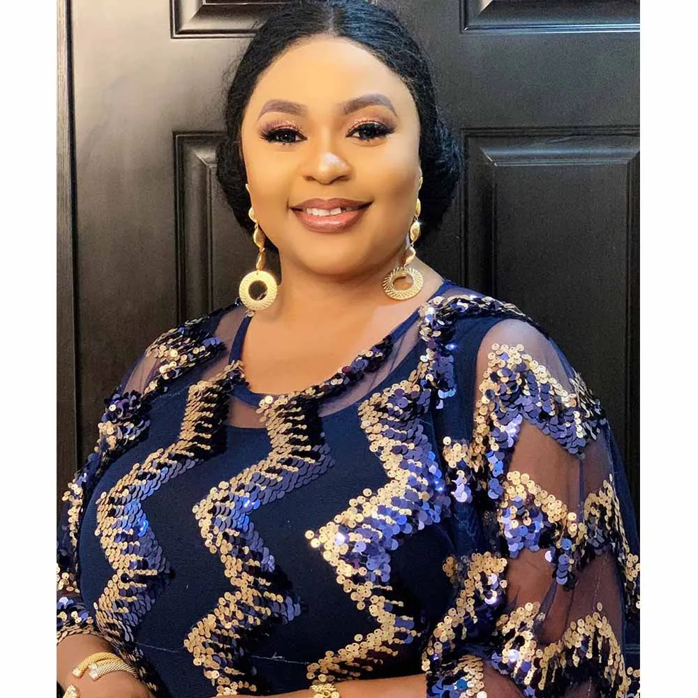 

New bubu dress fashion Kaftan dress fashion paillette african clothing maxi szie