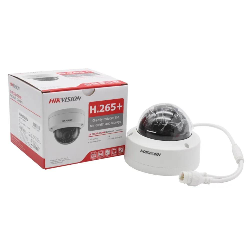 Hikvision DS-2CD1143G0-I POE камера видеонаблюдения 4MP ИК Сетевая купольная 30 м IR IP67 IK10 H.265 +