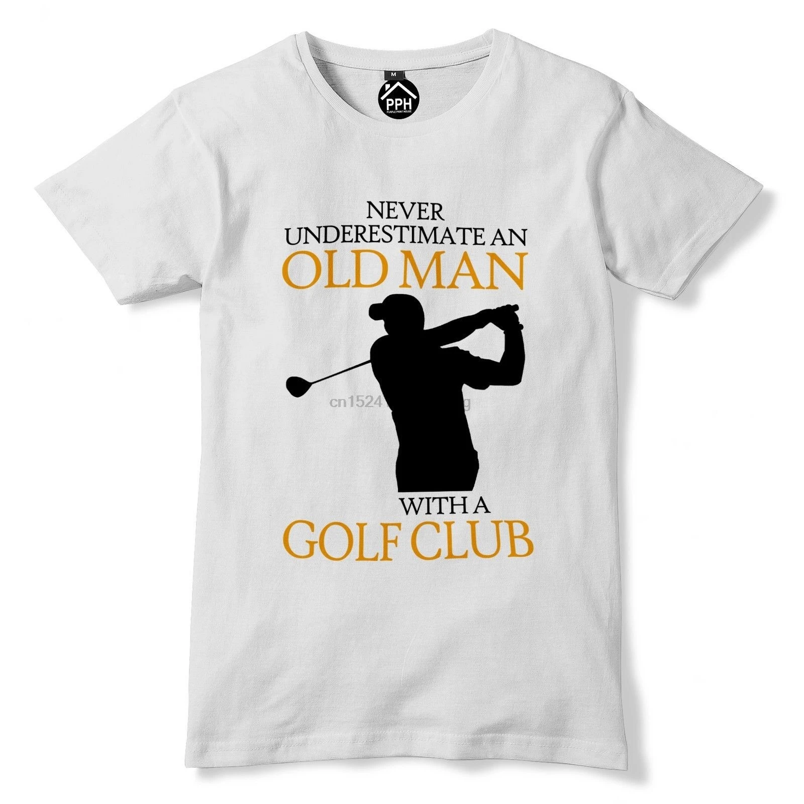 Never Underestimate Old Man GOLF CLUB T shirt Men Retired Tee Set Golfer Top 224 |