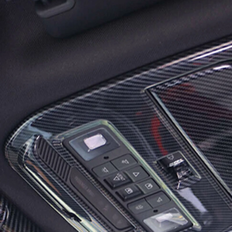 LHD!! For Ford F-150 F150 Raptor 2021 Carbon Style Front Reading Light Lamp Sunglasses Eyeglasses Case Cover Trim Car Styling | Автомобили