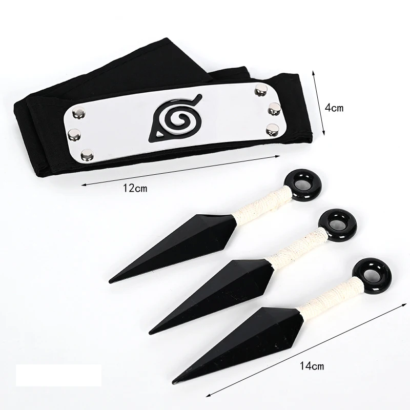 

Japanese Anime Cosplay Costumes Props Gloves Headband Kunai Shuriken shurikens Weapons Bags Accessories Halloween Gift For Kids