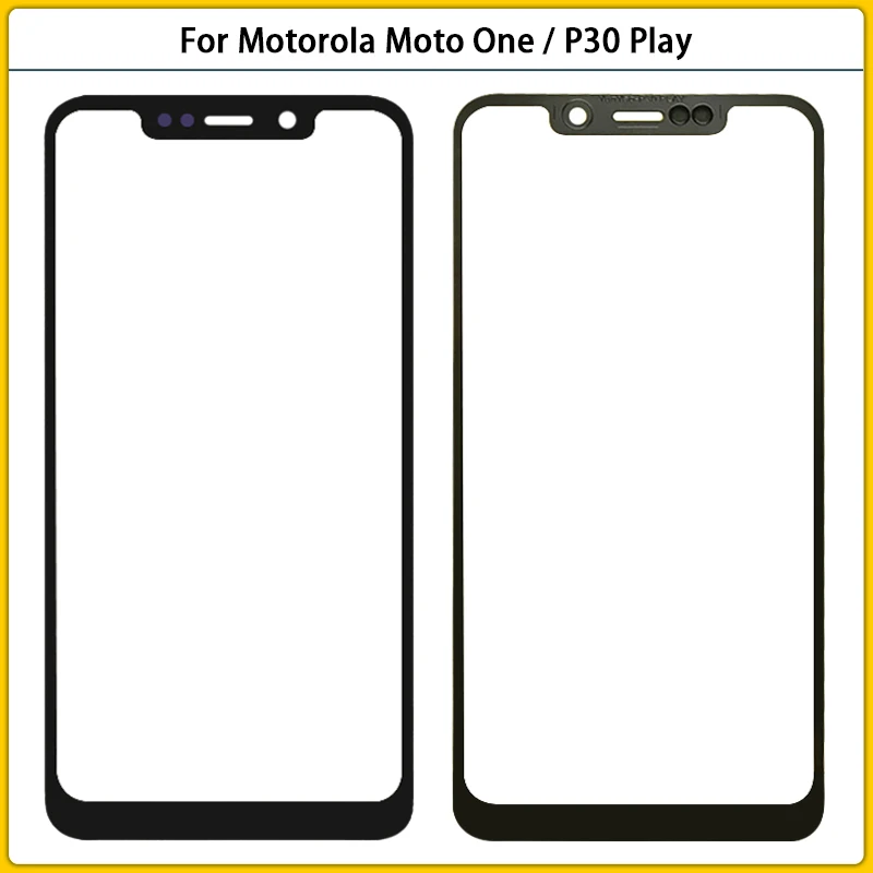 

10PCS For Motorola Moto One / P30 Play XT1941-1 Touch Screen LCD Front Outer Glass Panel Lens Touchscreen Glass OCA Replace