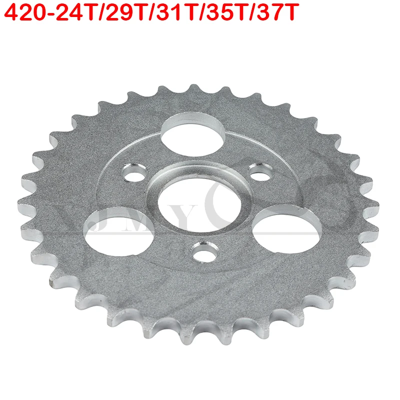 

Free shipping 24T/29T/31T/35T/37T Motorcycle Parts Z50 Rear Gear Sprocket for Pitbike RM Monkey Bike Z50 50CC 420 Chains
