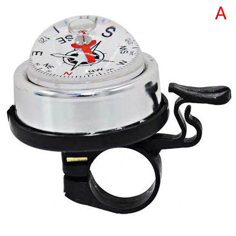 

1PCS Aluminum Alloy Bicycle Bells Bike Bells with Compass Clear Sound Ring for Mountain Road Bike Bicycle Accessories