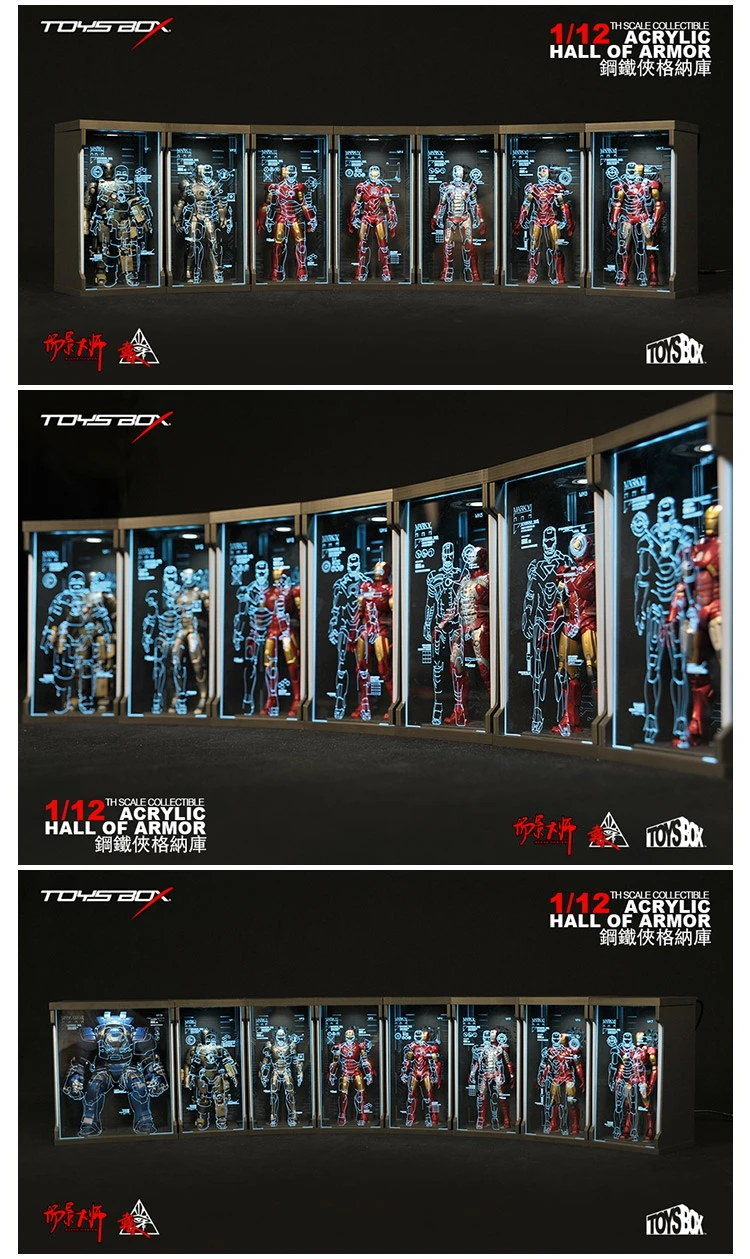 Новинка 1:12 Мстители сплав супер Heros Броня Железного человека гаража фигурка Коллекционная MK2 MK5 MK6 сцены модель игрушки куклы детские подарки