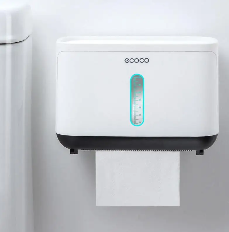 

Wall Mount Toilet Paper Holder Waterproof Tray Roll Toilet Paper Holder Multi-function Bathroom Organize Bathroom Accessories