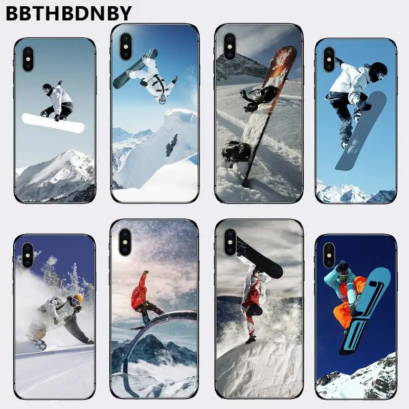 

skiing Winter Snow sports snowboard skis Phone Case for iPhone 11 12 mini pro XS MAX 8 7 6 6S Plus X 5S SE 2020 XR