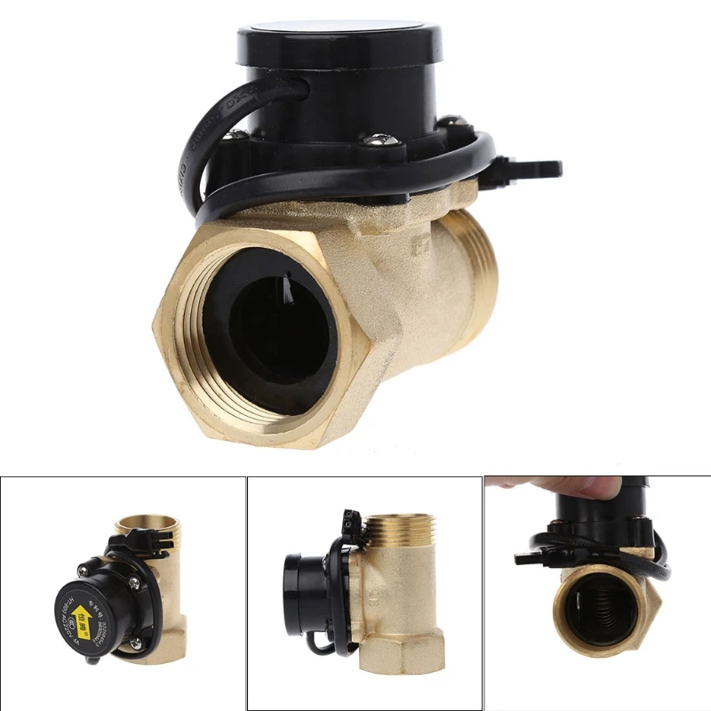 

HT800 One 1 Inch Water Pump Flow Sensor Switch Liquid Booster Solar Heater Brass Magnetic Pressure Automatic Control Valve Part