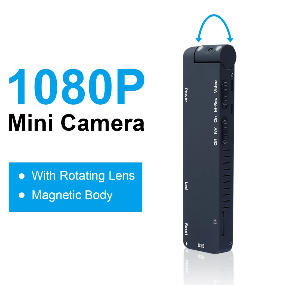 

Mini Digital Camera HD Flashlight Micro Cam Magnetic Body Camera Motion Detection Snapshot Loop Recording Camcorder