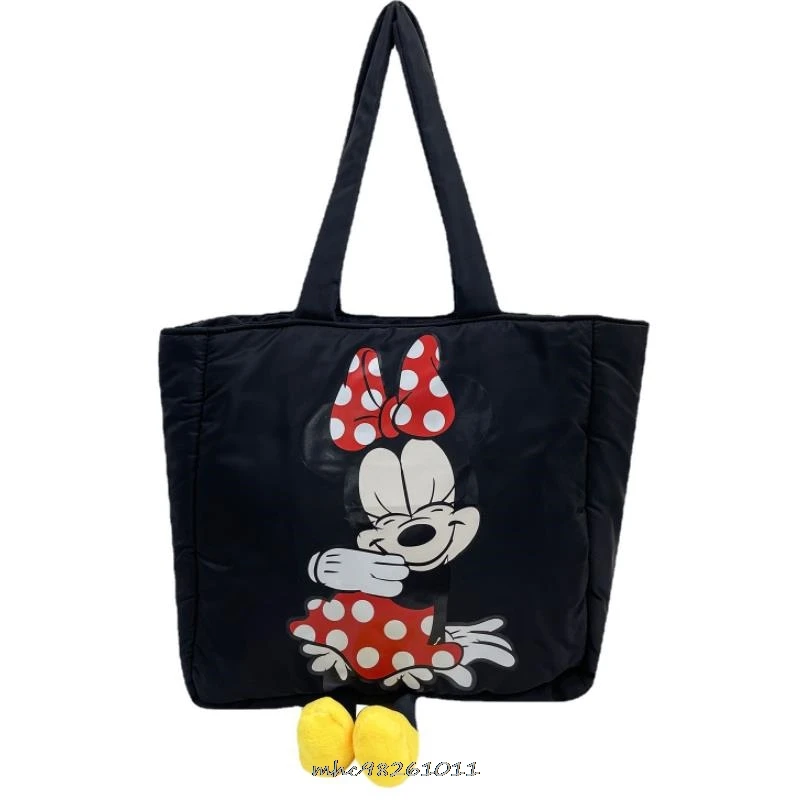 Женская Повседневная сумка с Микки Маусом и Минни милая холщовая ранец на плечо