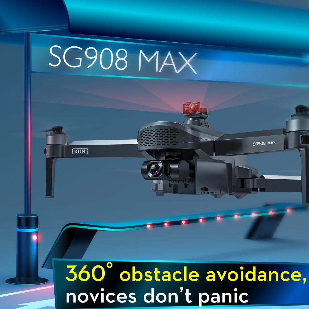 Dron SG908 MAX con GPS y c&aacute;mara 4K, cuadric&oacute;ptero Profesional sin escobillas, 3KM, 5G, Wifi, FPV, regalos de Navidad, 3 ejes, 2022-1