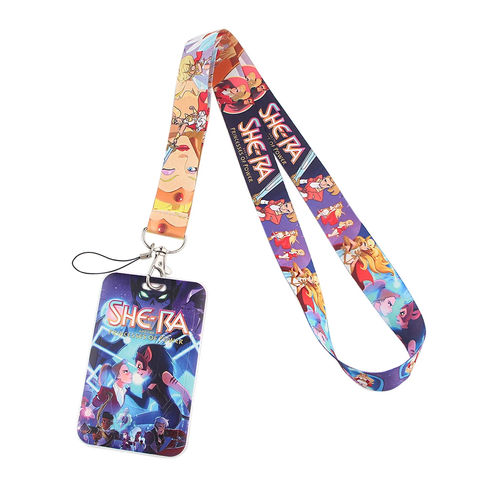 

YA128 Extraordinary Princesses Card Cover With Lanyard Hang Rope Keycord USB ID Card Badge Holder Keychain Lanyards
