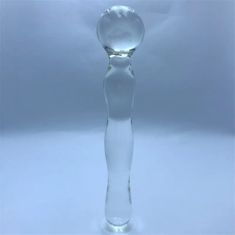 Фаллоимитатор из пирекса для БДСМ искусственный пенис Хрустальная поддельная