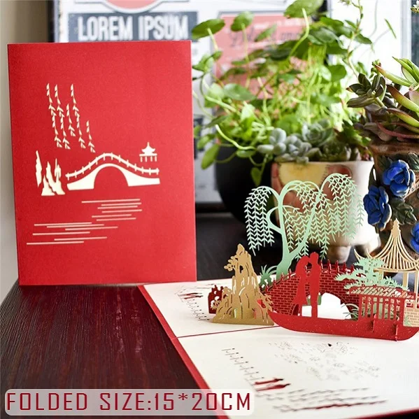 Love 3D Pop UP Cards Valentines Day Gift Postcard with Envelope Stickers Wedding Invitation Greeting Cards Anniversary for Her - Цвет: LOVER
