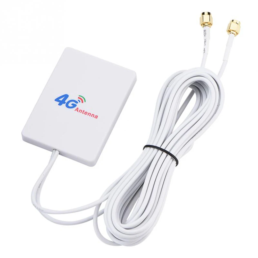 

Aerial TS-9 White Signal Amplifier Connector Cable 4G 3G 28DBI Vertical External SMA WIFI Broadband Double LTE Antenna Network