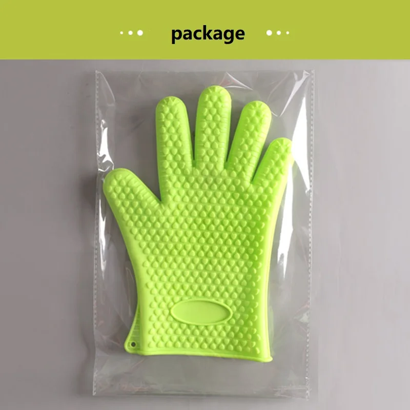

Silicone Gloves Heat Resistant Gloves Silicone Cooking BBQ Gloves Oven Gloves Baking Gloves Kitchen Microwave Mittens 1PC