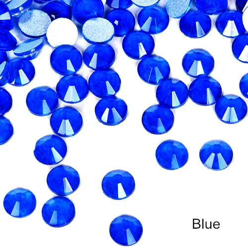 Blue Фосфоресцирующие блестящие стразы без горячей фиксации неоновые стразы фосфоресцирующие электрические блестящие камни украшения для дизайна ногтей B3849 - Цвет: Blue