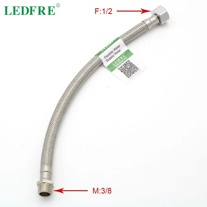 LEDFRE 304 плетеный шланг из нержавеющей стали линия поставки крана соединительный