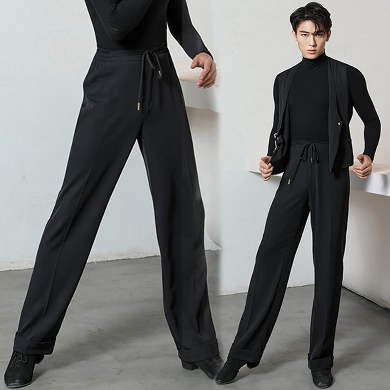 Брюки для латиноамериканских танцев Мужская стандартная одежда тренировочные