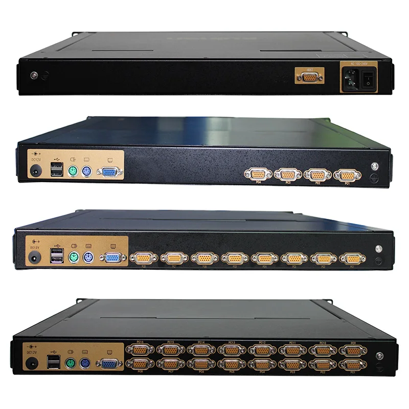 

16 портов VGA kvm ящик для стеллажа USB консоль Клавиатура Тачпад компьютерный шкаф 17 дюймов lcd over IP kvm переключатель