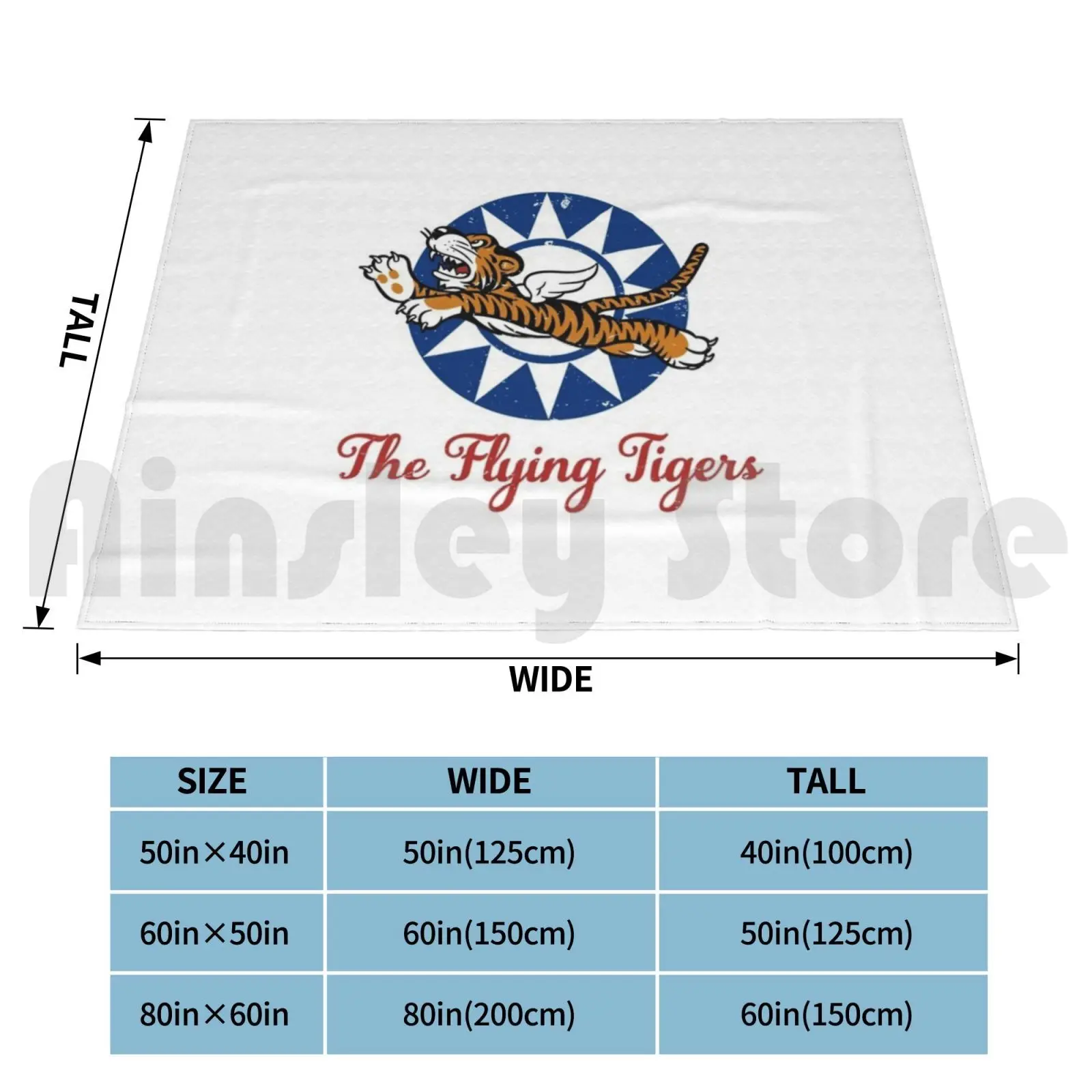 Летающая нашивка с тигром модное одеяло на заказ военные армейские ВВС Tiger Ww2