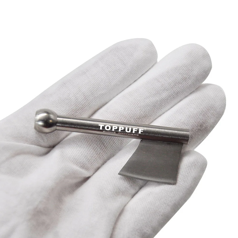 TOPPUFF нержавеющая сталь табак Snorter Sniffer трубка Табак коробка с острое лезвие