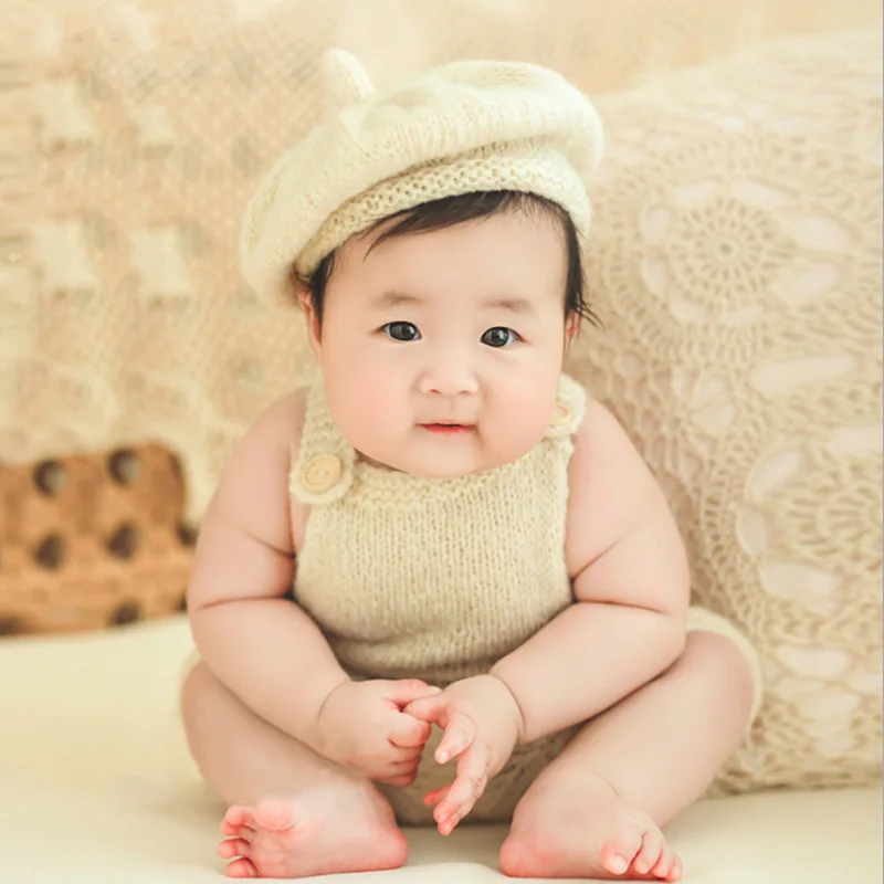 Accesorios de fotograf&iacute;a para reci&eacute;n nacidos, boina, pantalones y sombrero para beb&eacute;s, Accesorios para reci&eacute;n nacidos-1