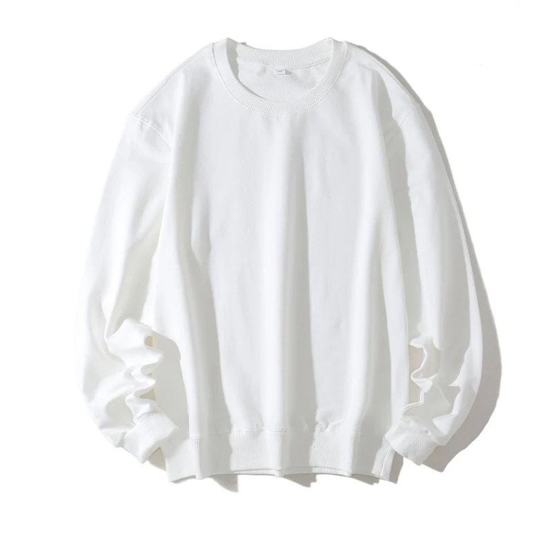 

PARKLEES 2021 однотонный Модный хлопковый пуловер футболка для мужчин с длинным рукавом Эластичный край над Размеры с О-образным вырезом размера ...