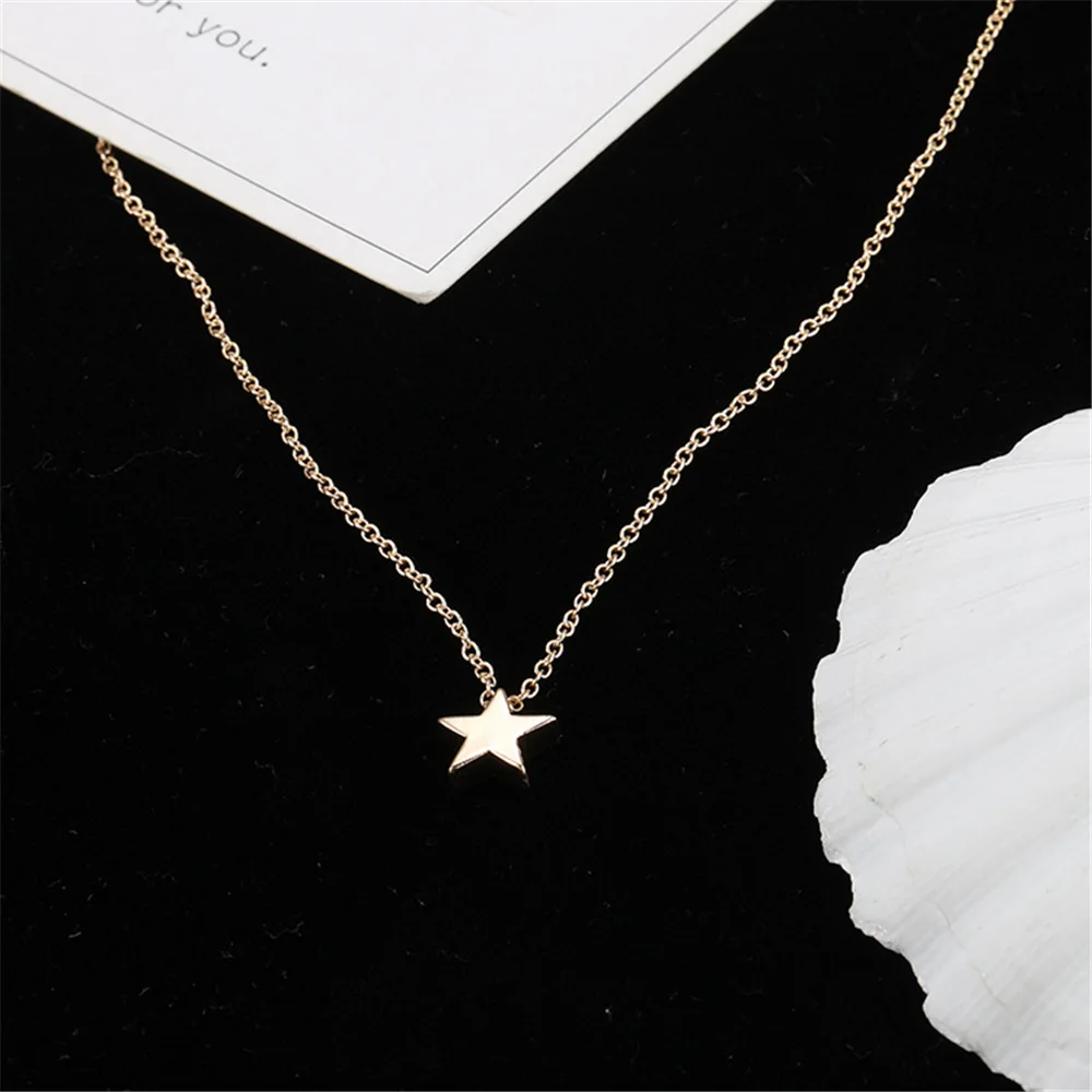 Горячая Мода корейский вариант новое ожерелье личности простой пятиконечная