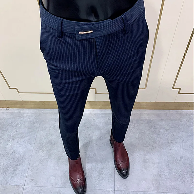 Брюки мужские классические зеленые модные брендовые штаны темно синие хаки