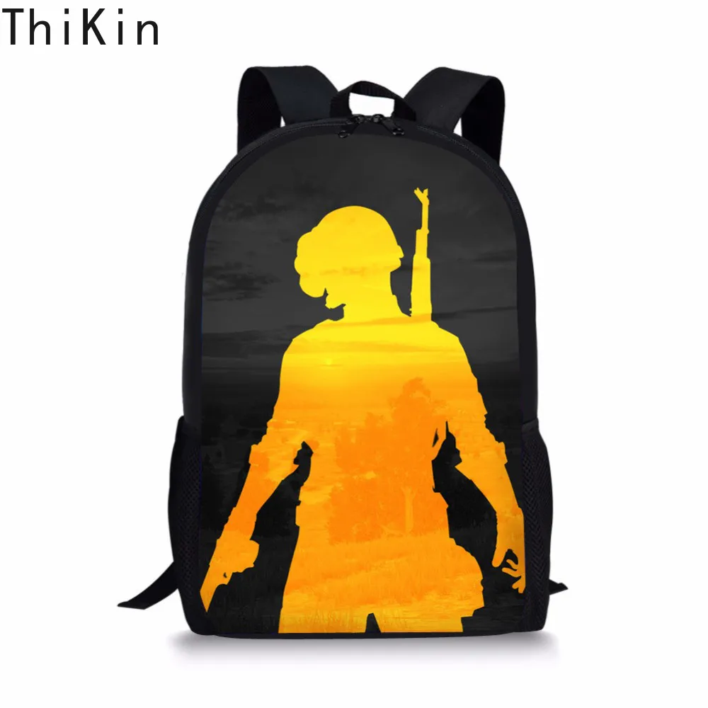 Рюкзак THIKIN мужской с принтом игры PUBG ранец для подростков и мальчиков школьные