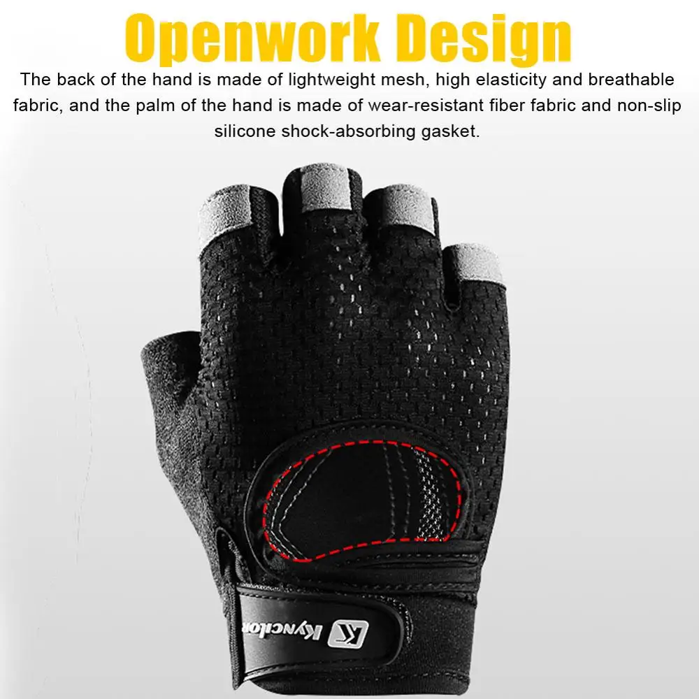 

Half-finger Fitness Sports Gloves Lightweight Sports Sweat-absorbent Anti-skid Hand Training Horizontal Bar Cycling Gloves