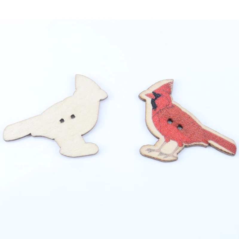 Bird Eagle Owl Pattern Wooden Buttons Handmade Accessories Decoration Sewing Scrapbooking Crafts DIY 40x17mm 20pcs | Дом и сад