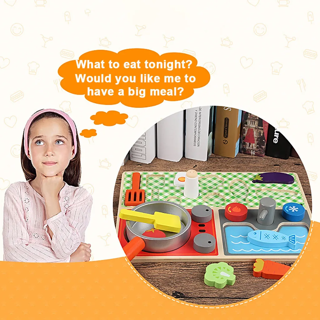 2019 кухонные игрушки детский деревянный набор кухонных игрушек ролевые игры для
