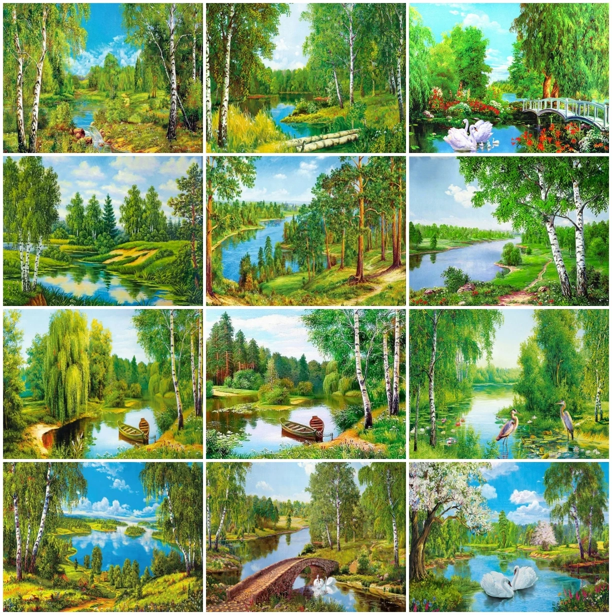 AZQSD алмазов картина Пейзаж Вышивка крестом Алмазная вышивка продажи мозаика