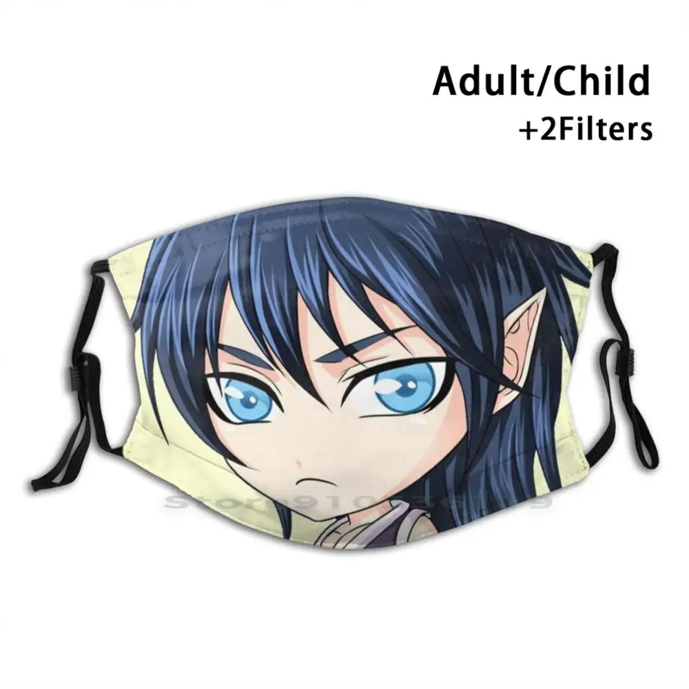 

Смешная моющаяся маска для лица Lochan feyes Chibi для взрослых и детей с фильтром Chibi Chibis Аниме Манга Fujoshi Kawaii, персонаж книги для геев
