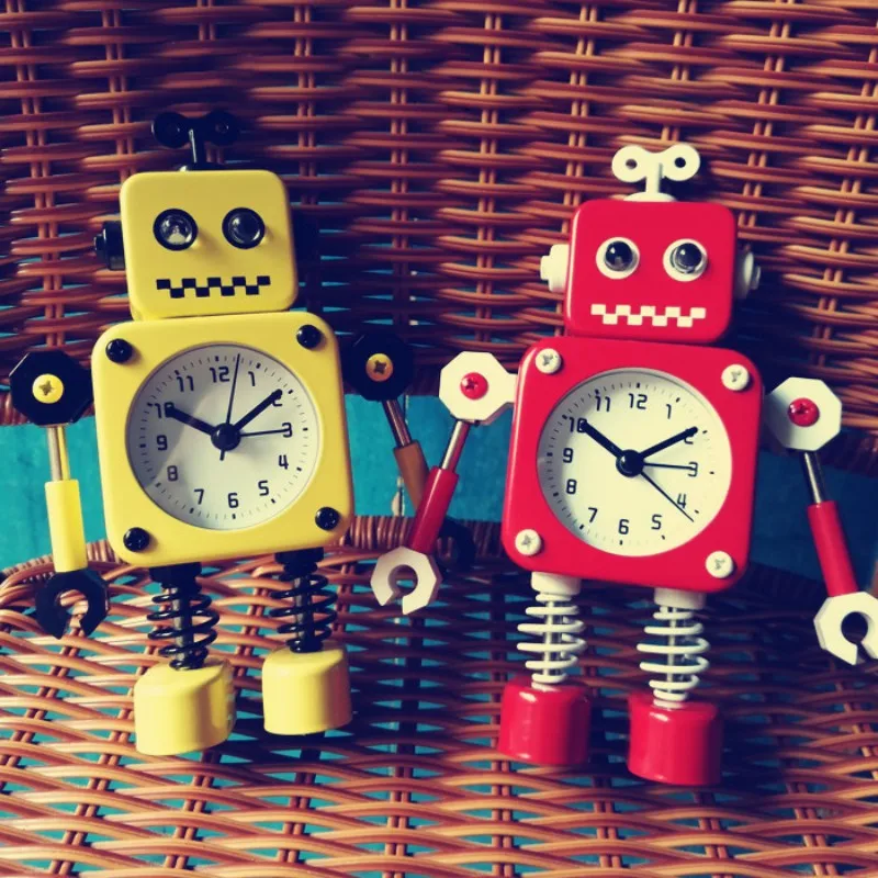 Новинка мультфильм Winder умный робот будильник портативный дисплей изображения