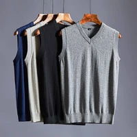 new sleeveless sweater for men pure cotton back fashion vest
