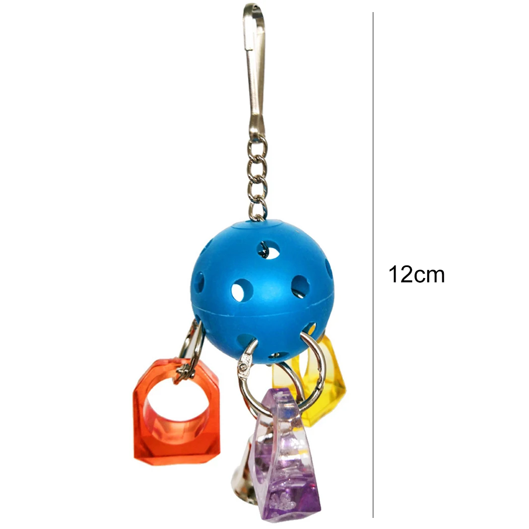 

3PCS Parrot Hanging Ball Bite Resistant Hollow Ball With Ring & Bell Bird Chew Toy Parrot Climbing Toy Bird Training Toy