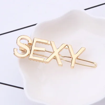 sexy Элегантный темперамент слова шпилька Корейский шик ветер ретро заколки заколка Шпилька заколка для укладки волос инструмент для женщин девушка аксессуары - Цвет: sexy