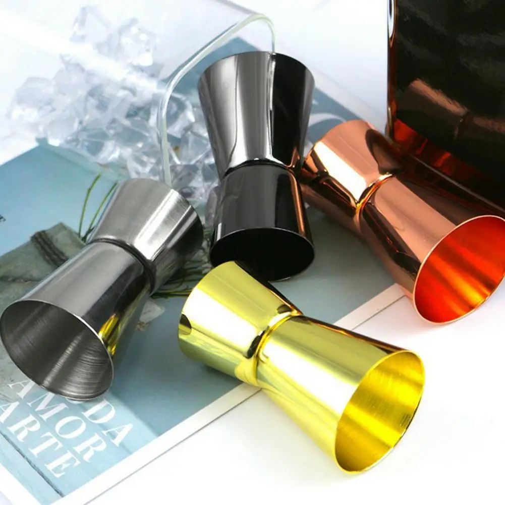 

30ml Cocktail Shaker Eco-Friendly No Residual Taste Stainless Steel Dual Shot Drink Spirit Measure Cup for Kitchen