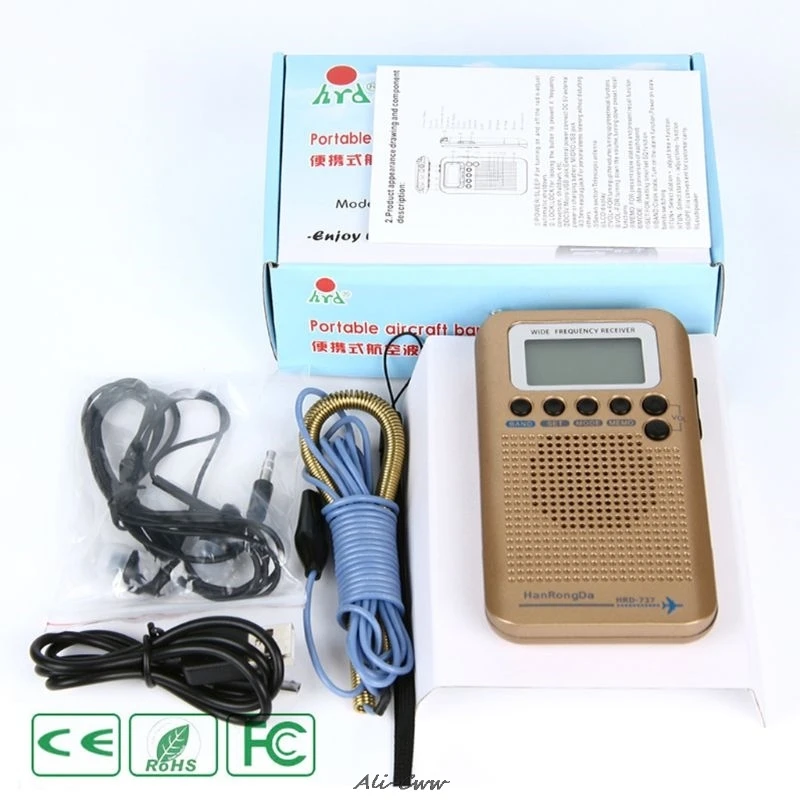 

HRD-737 Digital LCD Display Full Band Radio Portable FM/AM/SW/CB/Air/VHF World Band Stereo Receiver Radio with Alarm Clock
