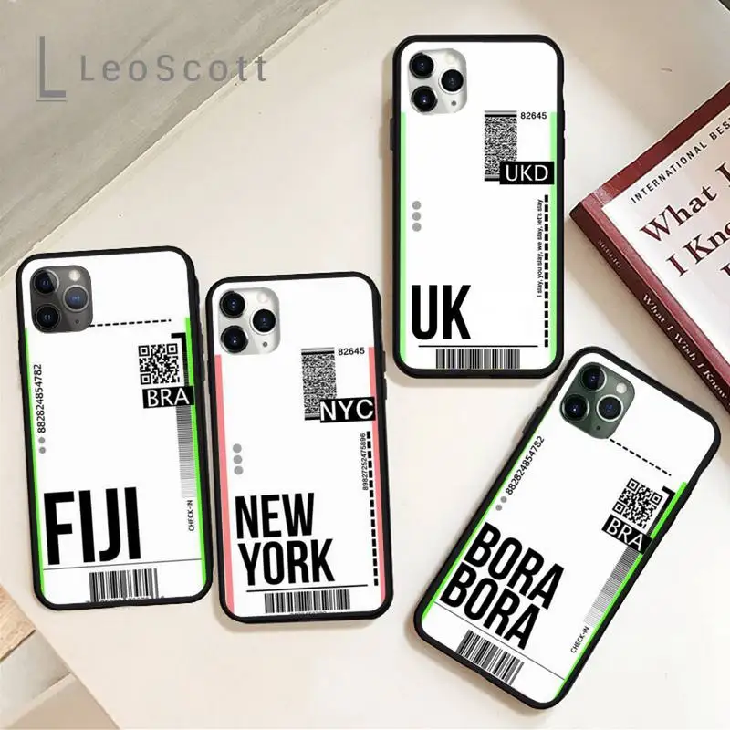 

Hot ins Funny Bar Label World ticke Phone Case for iPhone 11 12 pro XS MAX 8 7 6 6S Plus X 5S SE 2020 XR Soft silicone