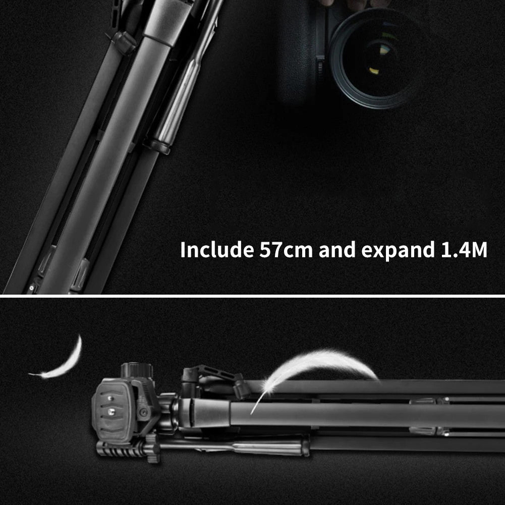 

WT3520 Outdoor Tripod Stand Adjustable Camera Video Rotatable Handle Foldable Anti Slip Aluminum Alloy Lightweight Retractable
