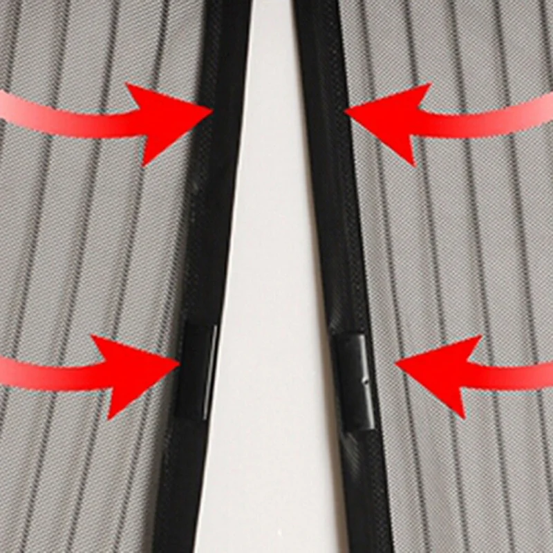 Летние противомоскитные сетчатые шторы для спальни Магнитная мягкая полоса